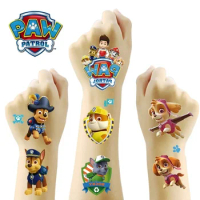 PAW Patrol Cartoons Tattoo Stickers Skye Chase Rocky Anime Peripherals Children Birthday Partys Sticker Classic Toys Kids Gifts