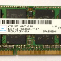 For 4G 2RX8 PC3-8500S-7-11-FP DDR3 1066 1067 MT16JSF51264HZ-1G1D1