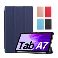 【JHS】SAMSUNG Galaxy Tab A7 Lite LTE T220 T225卡斯特三折皮套 送保護貼 指環扣(送亮面貼+指環扣)