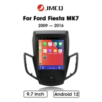 JMCQ Android 12 2Din Car Radio For Ford Fiesta MK7 2009 - 2017 Multimedia Player Navigation Carplay Stereo Head Unit 9.7" Auto