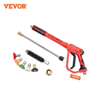 VEVOR High Pressure Washer Gun 4000 PSI 5 Nozzle Tips Power Washer Spay Gun with Replacement Extension Wand