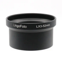 52mm Filter Adapter Tube Zoom Lense for Panasonic LX3 LX-3 Camera