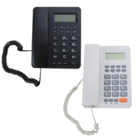 Desktop Corded Landline Phone VTC-500 LCD Display Fixed Telephone Big Button for Elderly Seniors Phone for Home Elderly