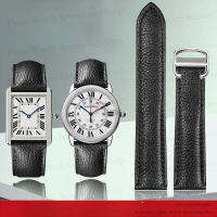 สายนาฬิกาข้อมือหนังแท้ สําหรับ Cartier Tank London Solo Series Wsta0029 Wsta0030 16 มม. 23 มม. 25 มม