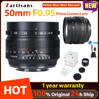 7 artisans 7artisans MF 50mm F0.95 APS-C Large Aperture Prime Portrait Lens for Fuji XF Sony E Canon RF/EF-M Micro 4/3 Nikon Z