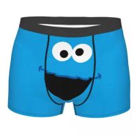 Custom Cookie Monster Face Boxer Shorts For Men 3D Print Underwear Panties Briefs Breathable Underpants