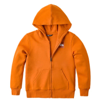 【The North Face 官方旗艦】新年款-北面兒童橘色大尺寸煙火LOGO印花休閒連帽外套｜89W5PCO
