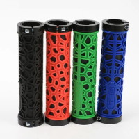 Mountain bike grips Water cube style Bilateral lock Comfortable non-slip shock absorber grip Bicycle par