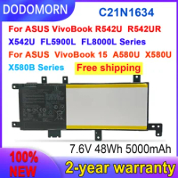 DODOMORN Fast Delivery New C21N1634 7.6V 38WH Battery For ASUS A580U X580U X580B A542U R542U R542UR X542U V587U FL5900L FL8000U