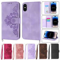 Flower Case on For Samsung Galaxy A22e Coque For Samsung A22e A22 E A22S A22 5G A 22 4G Leather Flip Phone Case Protect Cover