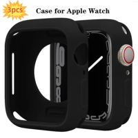 Cover Soft Silicone Protector Case for IWatch 8 45 41 44 40mm 38 42mm Watch Case Bumper for Apple Watch Series 9 8 7 6 5 4 3 SE