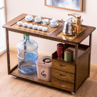 茶桌家用小茶臺客廳移動茶幾茶車陽臺燒水泡茶柜茶具收納置物架子