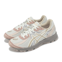 Asics 休閒鞋 JOG 100S 男鞋 女鞋 米白 粉 拼接 緩衝 復古 情侶鞋 亞瑟士 1203A741100