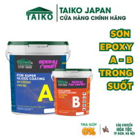 [CHÍNH HÃNG] Keo trong suốt TAIKO EPOXY 2TP set 600ml, chống thấm sàn nhà vệ sinh, sàn xưởng, bệnh v