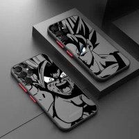 Cute Dragon Ball Anime For Samsung Galaxy S23 S22 S21 S20 FE Ultra Plus S10 Lite 5G Frosted Translucent Shockproof phone case