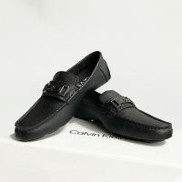 美國百分百【Calvin Klein】鞋子 CK 皮革 休閒鞋 樂福鞋 Loafer 皮鞋 豆豆鞋 男鞋 黑色 BC60