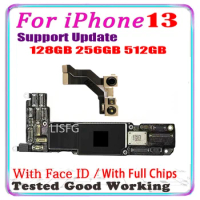 Free shipping Unlocked For iPhone 13 Motherboard With Face ID 256GB 128GB Full Test For iPhone 13 mini Mainboard