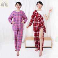 、護理褲易穿脫護理服臥床癱瘓老人褲術後病號服上衣睡衣手臂骨折專用衣服