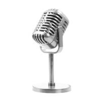 Classic Retro Dynamic Vocal Microphone Vintage Mic Universal Stand Compatible Live Performance Karaoke Studio Recording