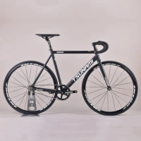 TSUNAMI SNM100 Fixed Gear Bike Aluminum Alloy Frame Single Speed Fixie Track Bicycle Flat Spokes Wheels Customizable Rim