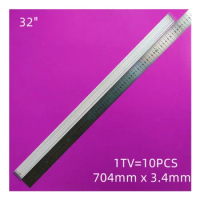 32" LCD CCFL lamp backlight tube, 704MMx3.4MM with holder without solder for SHARP 32 inch TV LCD-32GH3 Monitor Screen Panel