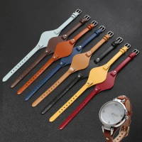 uhgbsd Solft Leather Watch Band For Fossil Watch ES4119 3077 2830 3060 Ladies Genuine Leather Strap Small Size 8mm