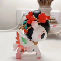 TOKIDOKI HAN and TANG Dynasty Series Figurine China Ancient Customs Figure Unicorn Pony Toy Flower Blossom Pink Elf Collection