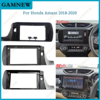 9 Inch Car Frame Fascia Adapter Canbus Box Decoder For Honda Amaze 2018-2020 Android Radio Dash Fitting Panel Kit
