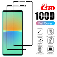 2 PCS Tempered Glass for Sony Xperia 1 10 IV Full Cover Screen Protector Fim for Xperia 1 10 II III IV Protective Glass