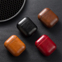 Leather Airpods Case for Airpods PU Protector Cover Fashion Anti Lost Hook Clasp Keychain for Air pods Airpod Cell Phone Case
