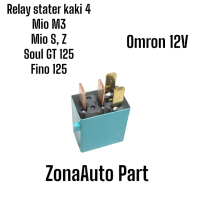 Relay Yamaha Mio M3 Mio s z soul gt 125 fino 125 Original Omron - 12V DC - Kaki 4 - Comp Stater - Ca