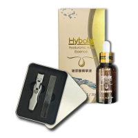 【Hybolar】玻尿酸精華液30ml+德國工藝卡榫防飛濺大開口指甲剪(禮盒兩色隨機灰指甲磨甲銼深層保濕敏感肌)