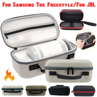 Portable Storage Bag For Samsung TheFreestyle Projector Hard EVA Travel Carry Case Multifunctional Mesh Bag For JBL PULSE5/Flip4