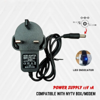 Power Adapter 12V 1A AC to DC Adaptor Supply Switching 5.5mm x 2.5mm Mytv Decoder Modem