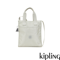 Kipling 低調簡約銀素面手提斜背托特包-INARA M