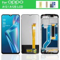 Original For Oppo A12 LCD CPH2083, CPH2077 DIsplay Touch Screen Digitizer Assembly Replace, For Oppo A12s LCD Display with Frame
