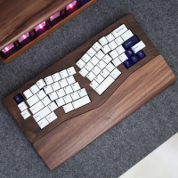 ECHOME Walnut Wooden Mechanical Keyboard Wrist Rest with Mat Ergonomic Gaming Desk Wrist Pad Support Office Typing Protection