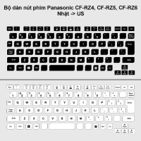 Miếng dán nút phím Nhật -> US dành cho bàn phím Laptop Panasonic CF-RZ4, CF-RZ5, CF-RZ6 Nhật đã cắt
