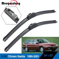 For Citroen Xantia Car Soft Rubber Wiper Frameless Front Windscreen Wiper Blades J Hook Arms 1995 1996 1997 1998 1999 2000 2001