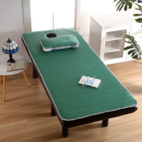 New Latex Cooling Beauty Mattress Bed Sheet Summer Non-slip Open Hole Bedsheet Mat for Beauty Salon Massage Bed