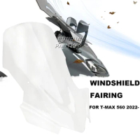 For Yamaha T-MAX560 TMAX560 T-MAX 560 2022 2023 2024 Motorcycle Windshield Wind Screen Shield Deflector Protector Windscreen