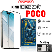 Cường lực cho Xiaomi Poco M7 M6 M5 M4 M3 M2 Pro Plus 4G 5G Kính trong suốt Kingkong phủ nano kháng n