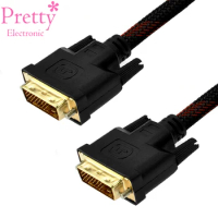 High Speed DVI Cable 3M 5M 10M Gold Plated Plug Male-Male DVI TO DVI 24+1 cable 1080p for LCD DVD HDTV XBOX Monitor Projector