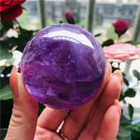 Natural Stone Amethyst Ball Quartz Crystal Sphere Room Decor Home Real Amethyste Energy Chakra Wicca Reiki Spiritual Witchcraft