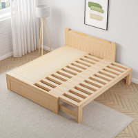 零结疤全实木小户型沙发床两用抽拉床可伸缩推拉坐卧床多功能床