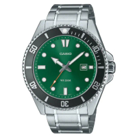【CASIO 卡西歐】MDV-107D-3A2 槍魚新綠水鬼 潛水錶(新產品上市 防水200米)