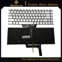 Siakoocty New For MSI GS65 Stealth 8SE 8SF 8SG Thin 8RE 8RF GS65VR MS-16Q2 P65 Creator 8RD 8RE 8RF Laptop Keyboard US Silver Wit