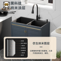 整裝出貨 免運 不鏽鋼水槽 水槽一體櫃 廚房洗菜盆 洗碗櫃 廚房不銹鋼洗菜盆一體柜水槽洗碗池雙槽加深單槽落地式陽臺洗衣池附發票 工廠直銷 全館折扣 j16