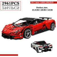 MOC-14052 Racing Le King Gillis GTR V10 sports car building blocks diy toy children's educational gift birthday Christmas giftS
