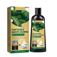 Plant Bubble Black Hair Dye Shampoo Instant Hair Color Shampoo Easy to Wash Hair Dye for Men Women